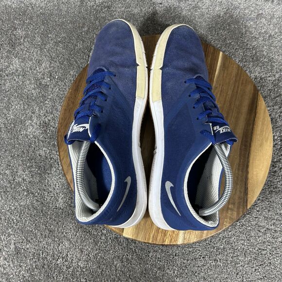 Nike SB Free Nano 724941-401 Mens Sz 10.5 Blue Suede Atheltic Skate Shoes Used main image 12